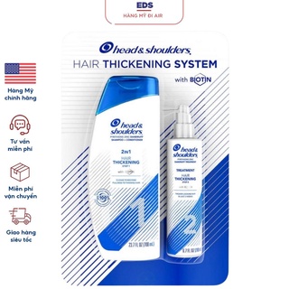 Bộ dầu gội ngăn gàu và tinh chất dưỡng tóc Head & Shoulder Hair Thickening System With Biotin - EDS Hàng Mỹ