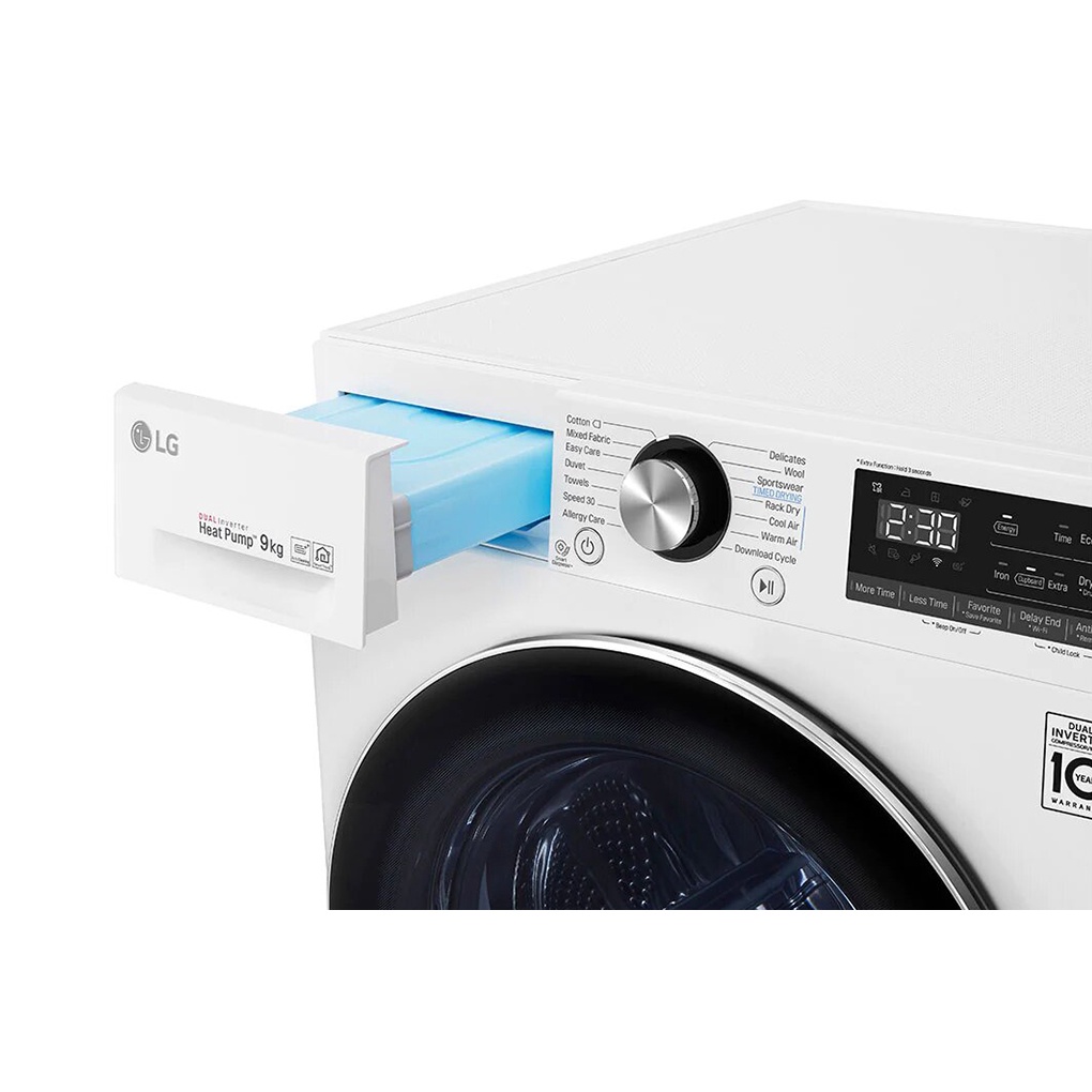 Máy sấy LG lồng ngang 9 kg  DVHP09W