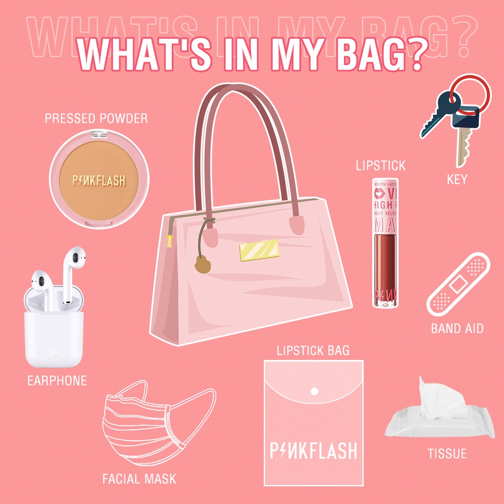 Túi Đựng Mỹ Phẩm PINKFLASH Bằng Nhựa PVC Trong Suốt Chống Thấm Nước Tiện Dụng 10g