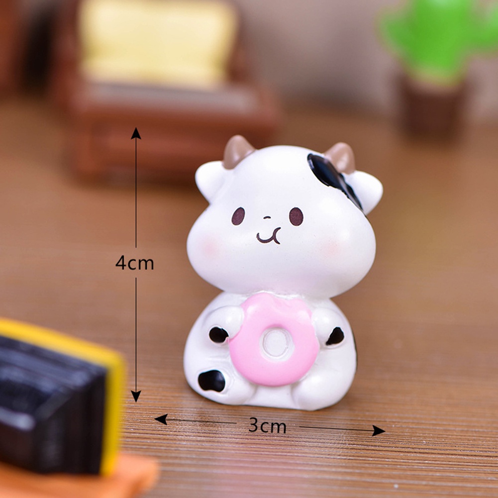 【SPP】DIY Cute Cartoon Cows Micro-landscape Resin Ornament Garden Succulent Decoration