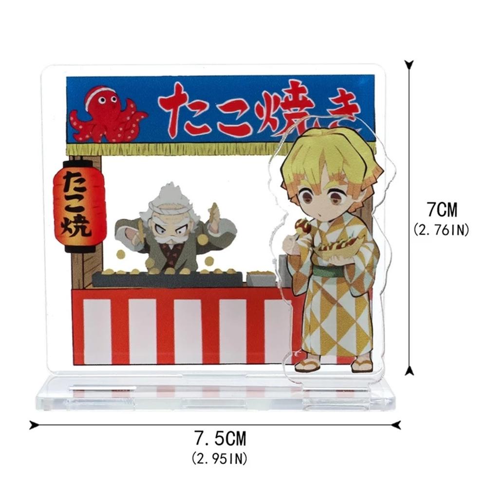 MALCOLM Acrylic Anime Demon Slayer Action Figure Kimetsu No Yaiba Demon Slayer Figure Stand Desk Decor Model Toy Hashira Giyuu Model Plate Desktop  Decorate Figure Decoration Muichirou Shinob