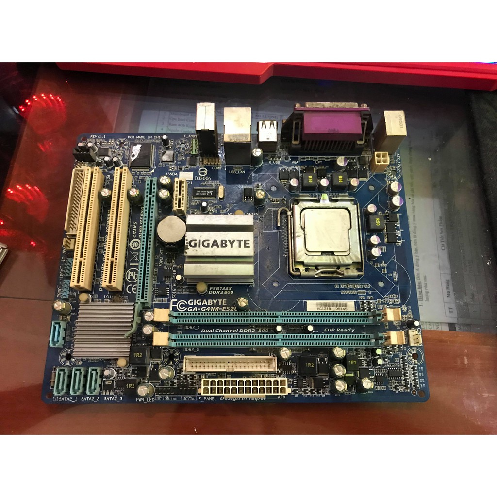 Combo Main + CPU: Gigabyte G41-ES2L + E6750 Giá Rẻ