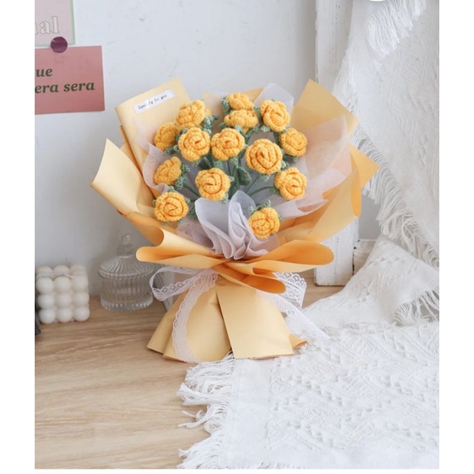 Hoa hồng len/ Hoa len