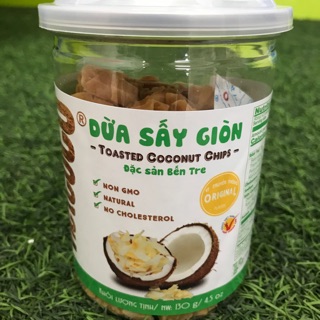Dừa sấy giòn Vietcoco vị truyền thống, hũ 130g