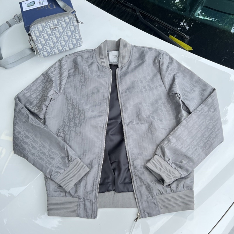 Áo khoác vân dệt siêu nét - Áo khoác bomber nam cao cấp