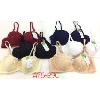 Áo ngực nữa boya không mút nâng ngực thêu hoa