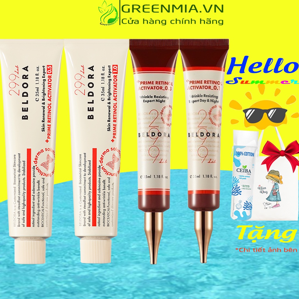 Kem Dưỡng Retinol BELDORA  Xóa Nhăn Căng Bóng Da BELDORA 299 PRIME RETINOL ACTIVATOR 0.3 VÀ 0.1 35ML CHÍNH HÃNG