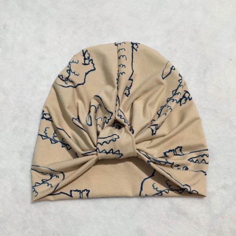 Mũ turban hoạ tiết cho bé gái 3-6m