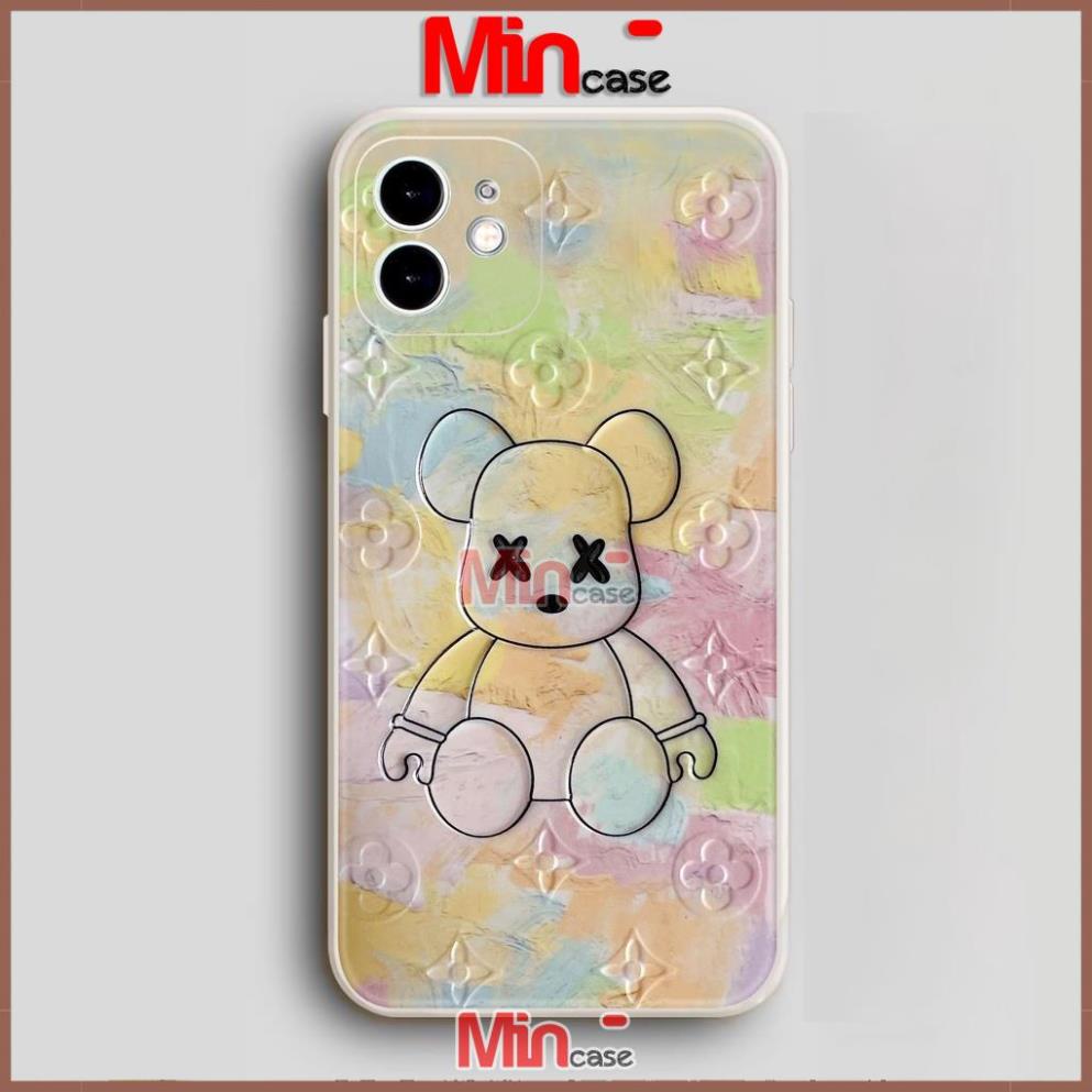 Ốp lưng iPhone Kaws cạnh viền vuông silicon dẻo cho iphone 6/6s/7/8/X/XS/XR/11/12/13 Pro Plus Max cute dễ thương