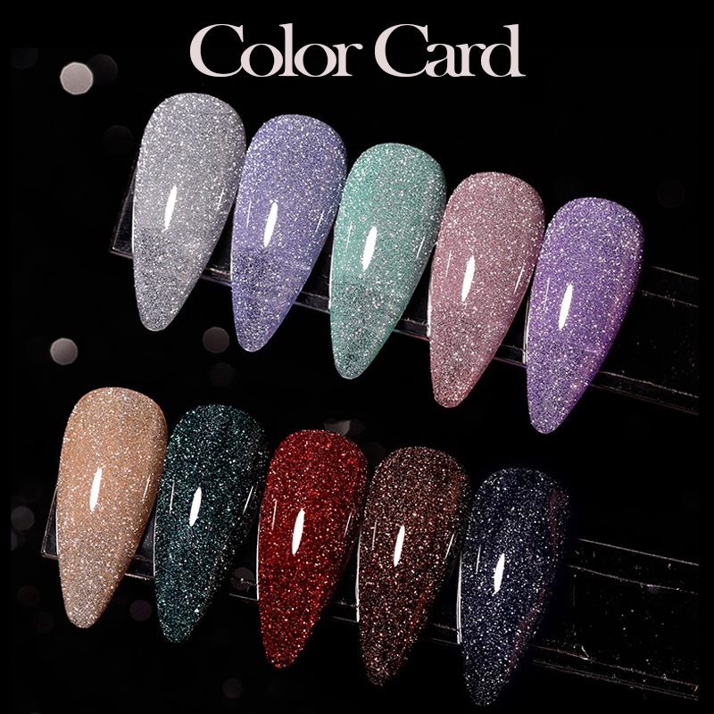 Sơn Móng Tay Dạng Gel 7ml Hiệu Ứng Phản Quang Lấp Lánh Bán Vĩnh Viễn Chuyên Dụng Trang Trí Móng Nghệ Thuật