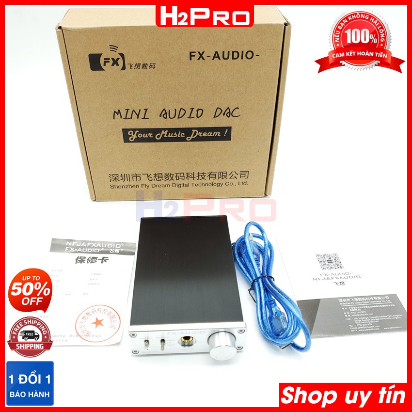 Bộ giải mã âm thanh chất lượng cao DAC FX-AUDIO X6 model 2020, Tặng dây quang optical 50K