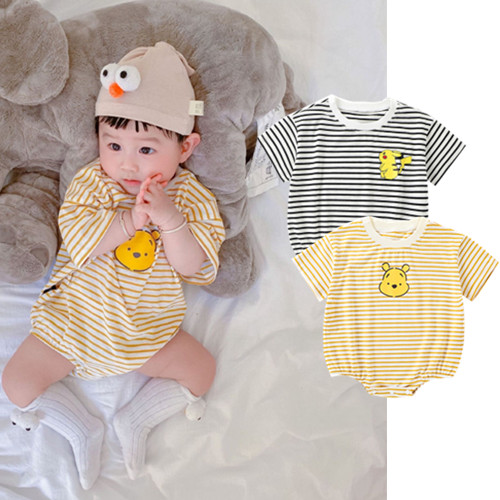 Romper sọc ngang họa tiết hoạt hình thời trang dễ thương cho trẻ