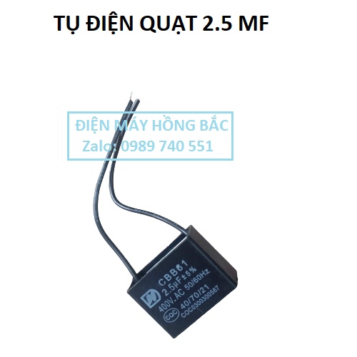 1 tụ điện quạt 2.5mf -dùng cho quạt và các thiết bị điện khác