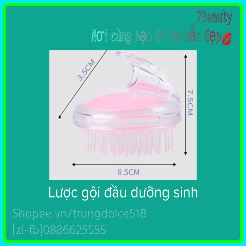 Lược gội đầu silicon dưỡng sinh massage da đầu