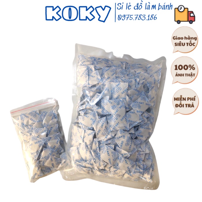 Gói hút ẩm 3 gram - bịch 100gr - CHỮ IN tiếng anh