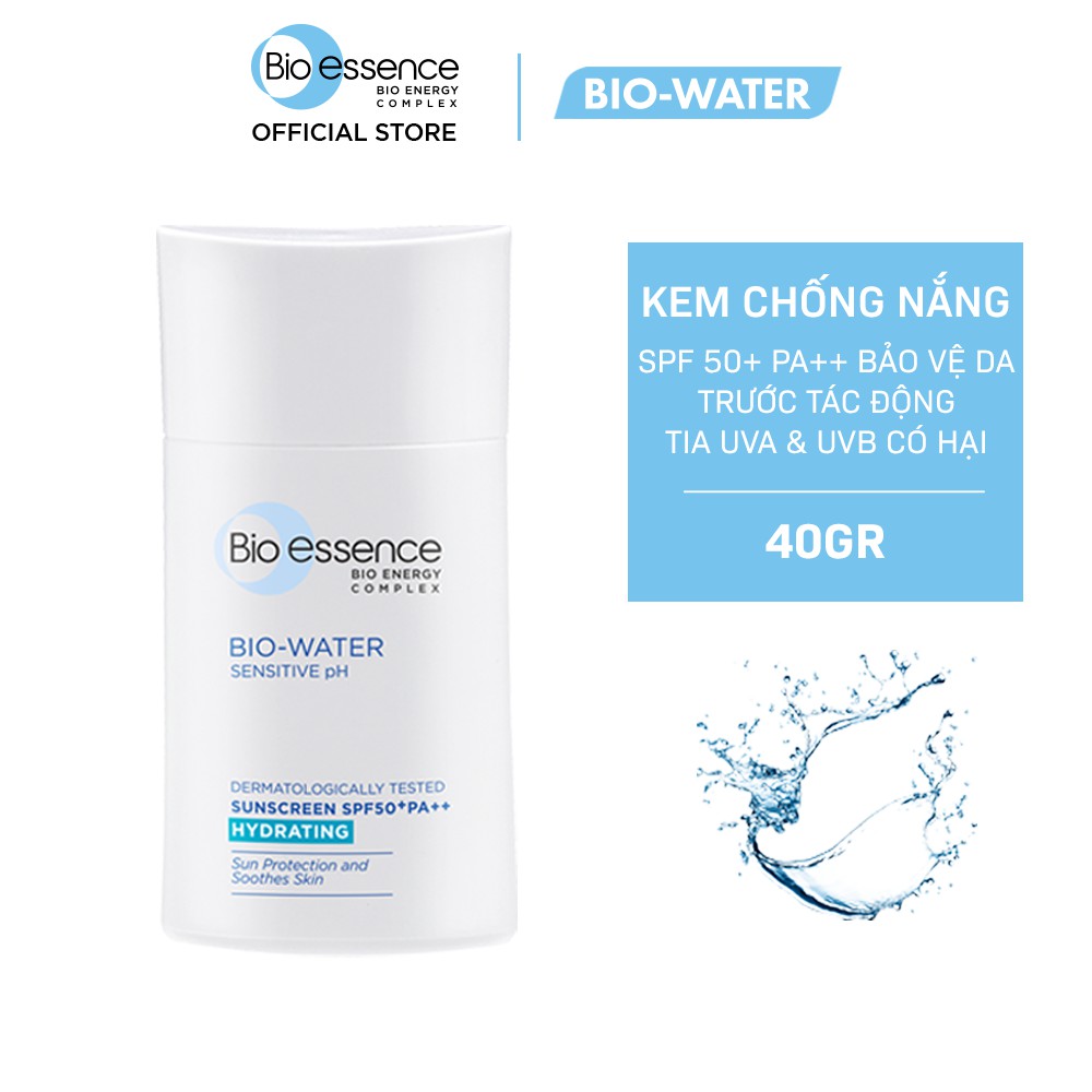 Combo dưỡng da Bio-Essence (Tẩy trang 400ml + Xịt khoáng 100ml + Kem Moist-in Gel 50g + Kem Chống nắng 40ml)