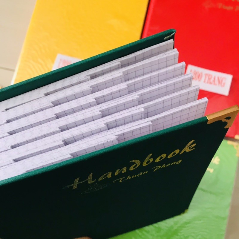 Sổ Bìa Da Cao Cấp KT:160x230mm Cắt Và Không Cắt Handbook Thuận Phong Ruột Kẻ Caro Các Loại Camshop