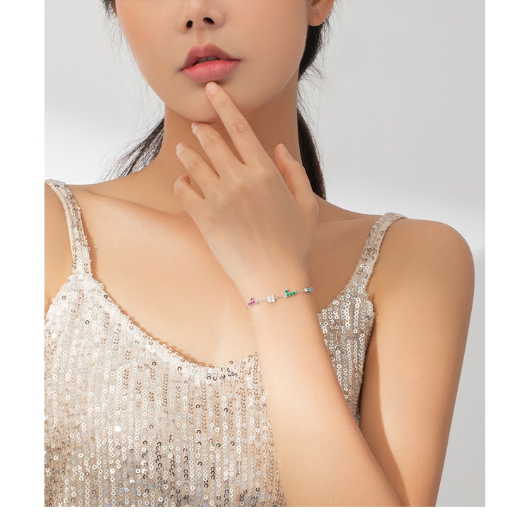 Vòng tay BAMOER SCB124 trái tim lãng mạn cho nữ