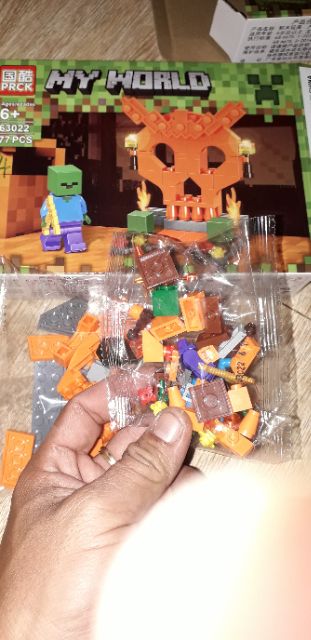 Lắp ráp 1 hộp LegoMineCraff MyWord 63022 nhiều chi tiết bằng nhựa ABS