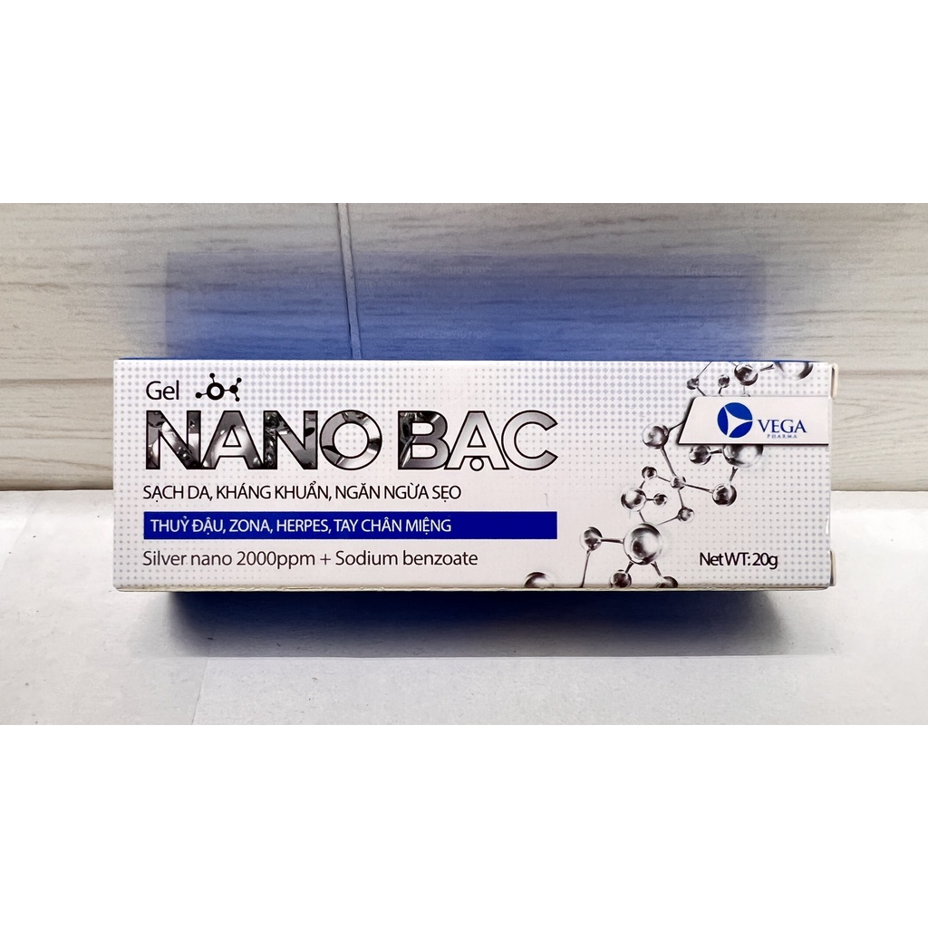 Gel bôi Nano bạc sạch da kháng khuẩn ngăn ngừa sẹo,thủy đậu mẩn ngứa tay chân miệng.suckhoechomoinha