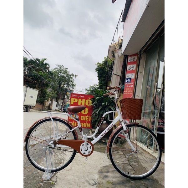 Xe đạp mini Việt Nhật Latte mẫu mới nhất, tặng kèm bình nước siêu xinh