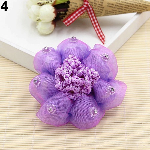 Lưới Búi Tóc Đính Lông Vũ Dành Cho Bé Gái