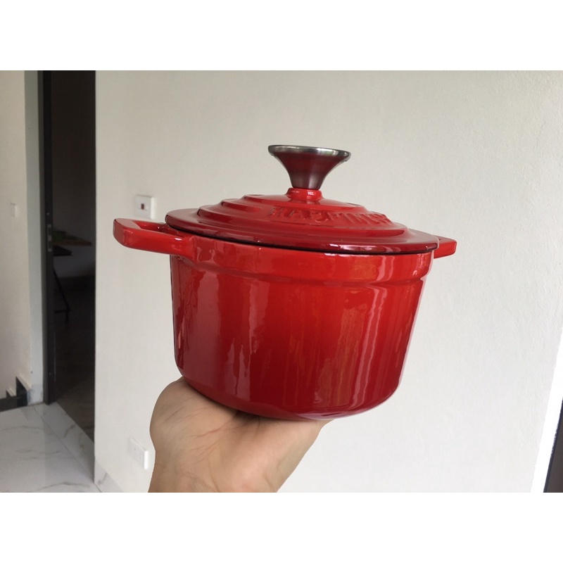 Nồi gang tráng men - Nồi nấu cơm, hầm - sử dụng bếp từ.