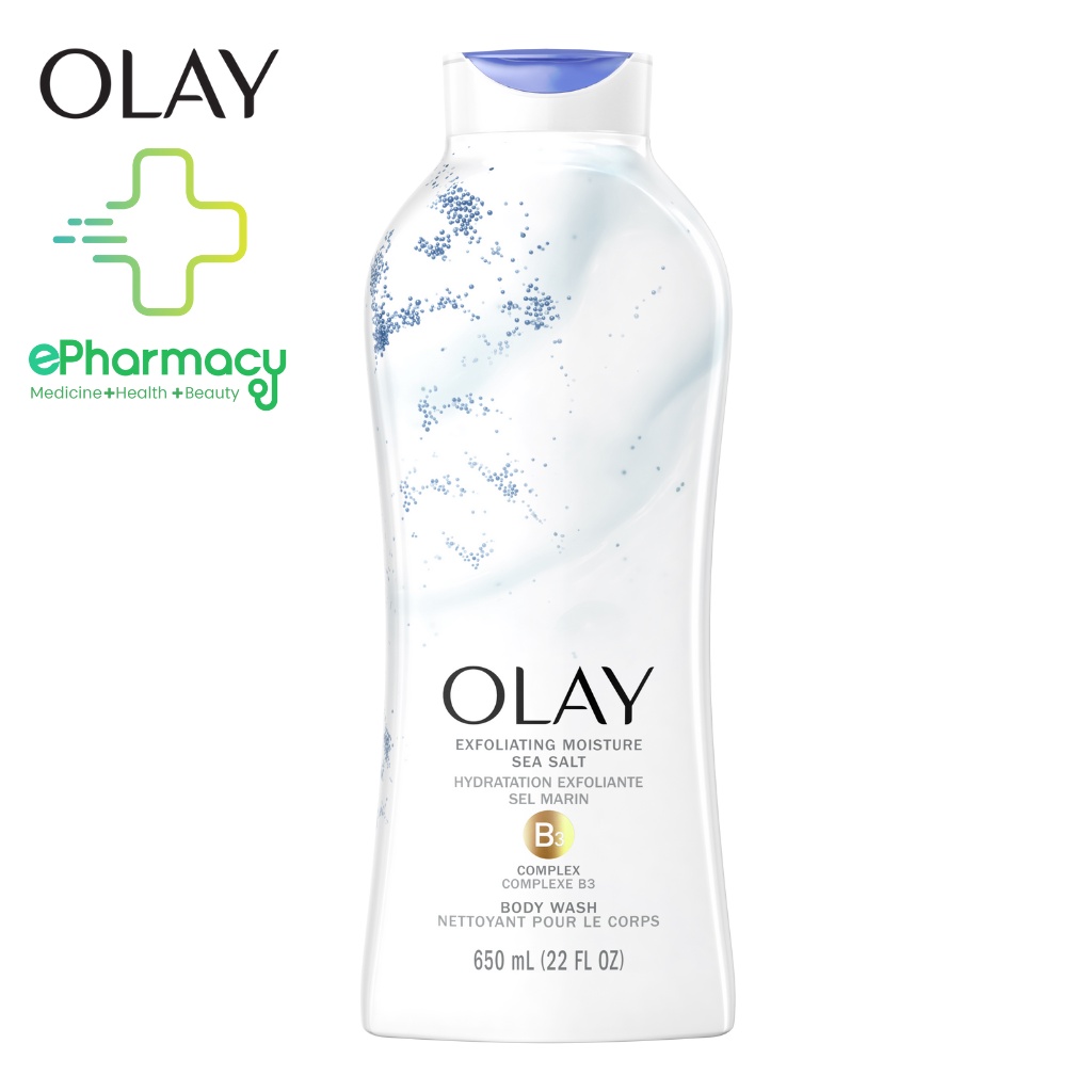 Sữa Tắm Tẩy Tế Bào Chết Muối Biển Olay Daily Moisture With Sea Salts Body Wash 650ml