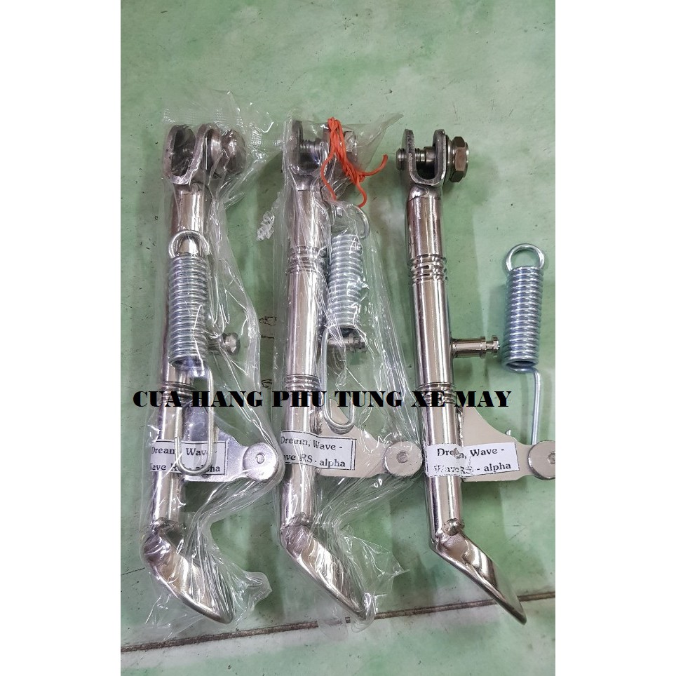 Chân chống nghiêng inox 304 đặc cao cấp cho xe Dream/ Wave Alpha/ Wave Rs