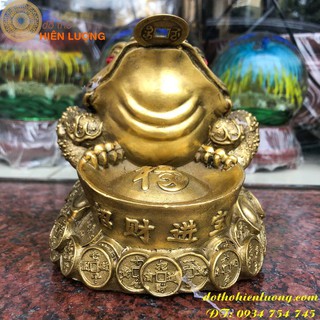 Tượng Thiềm Thừ To - cao 14cm (Cóc ba chân linh vật phong thuỷ tài lộc)