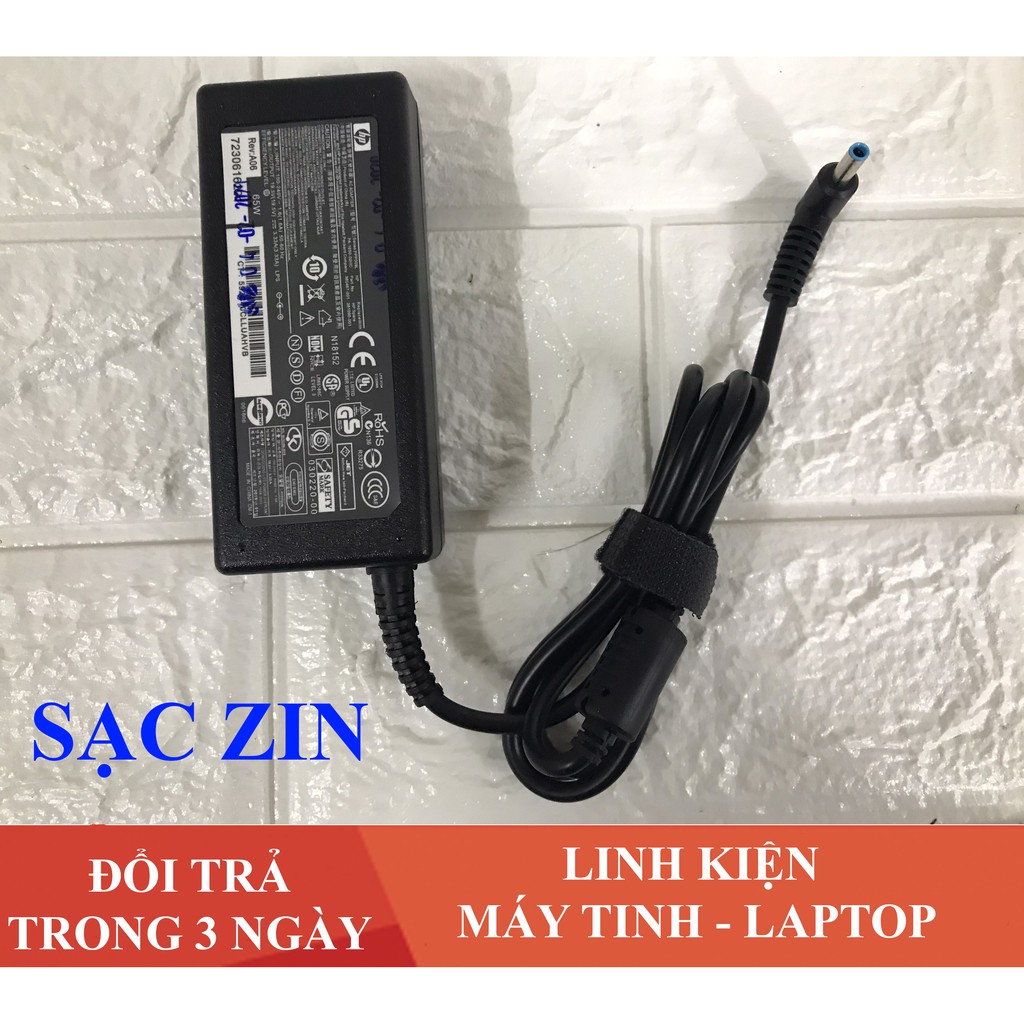 Sạc Laptop HP 19.5 - 3.33A Chân kim nhỏ (4.5mm x 3.0mm)  kèm dây nguồn [FREE SHIP ĐƠN TỪ 50K]