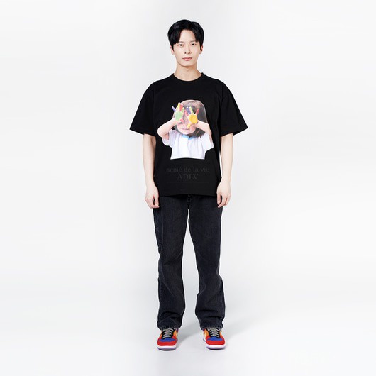 ÁO THUN TAY LỠ ADLV CÔ BÉ TÔ MÀU OVERSIZE UNISEX CHẤT LIỆU CONTON