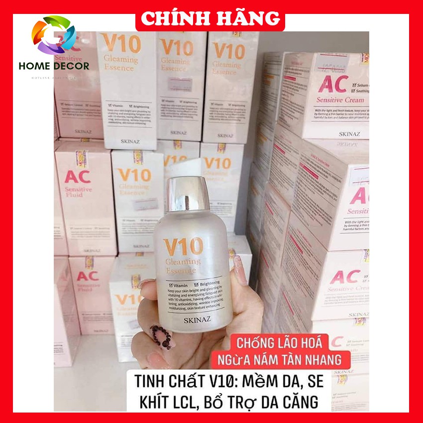 [Chính Hãng]Tinh Chất Dưỡng Trắng Da V10 Gleaming Essence Skinaz,Tinh Chất Dưỡng Trắng Da V10 Skinaz Hàn Quốc, Serum V10