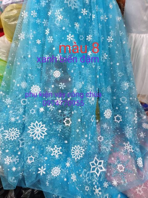 Vải voan lưới may váy elsa