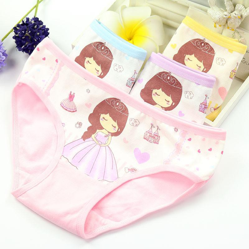 Set 4 quần chíp TAM GIÁC mẫu ngẫu nhiên cho bé, quần lót cotton cho bé gái