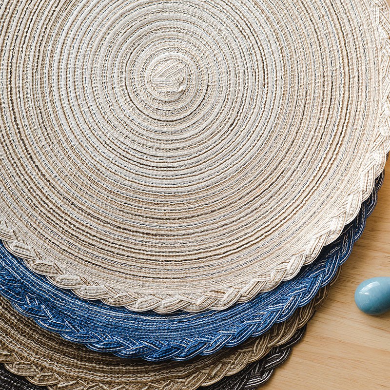 Thảm Tròn Lót Bàn Ăn Màu Trơn Chống Trượt