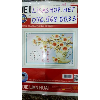 Tranh thêu bình hoa 88972 952x37cm)