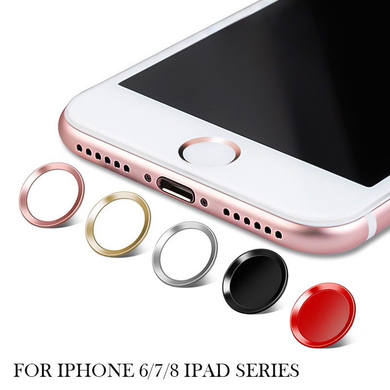 Miếng Dán Nút home Bằng Kim Loại Cho iphone 5S 6 7 8 6plus 7plus 8plus 5E SE ipad
