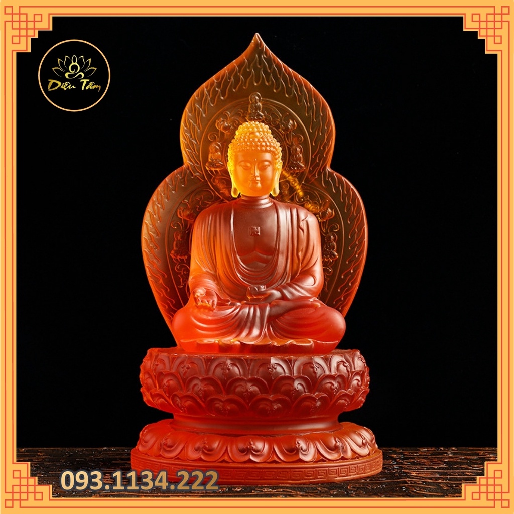 Tượng phật thích ca - tượng phật A Di Đà ngồi đài sen lưu ly