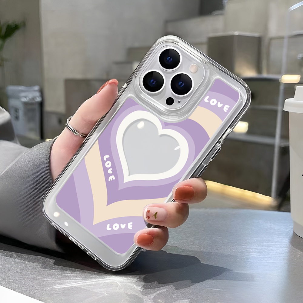 Ốp Điện Thoại Trong Suốt Họa Tiết Trái Tim Cho iphone 14 Pro Max Plus 13 11 12 7Plus X XR XS Max