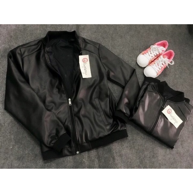 Áo khoác giả da nam nữ ráp vai_ ảnh thật | BigBuy360 - bigbuy360.vn