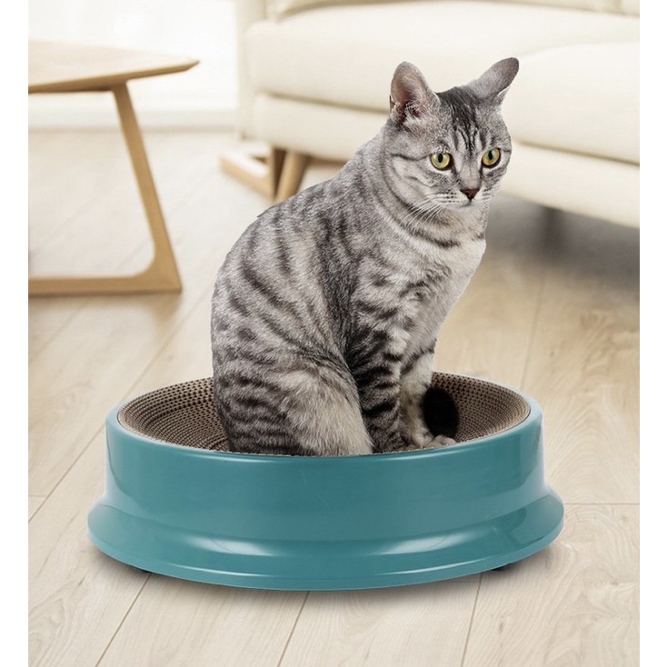Bàn cào tròn cho mèo size to 43cm  - Ổ nằm cho mèo. Có Lõi Thay Thế Tiết Kiệm