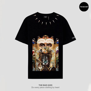 Chính Hãng Áo thun tay lỡ Michael Jackson The Bad God, T Shirt cotton nam nữ unisex