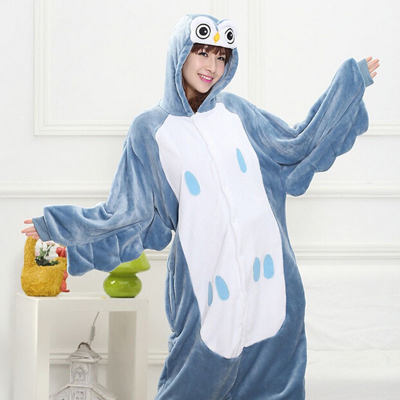 Owl Kigurumi Adult Women Man Pajama Animal Anime Cosplay Party Performance Halloween Costume Pijama Pyjama