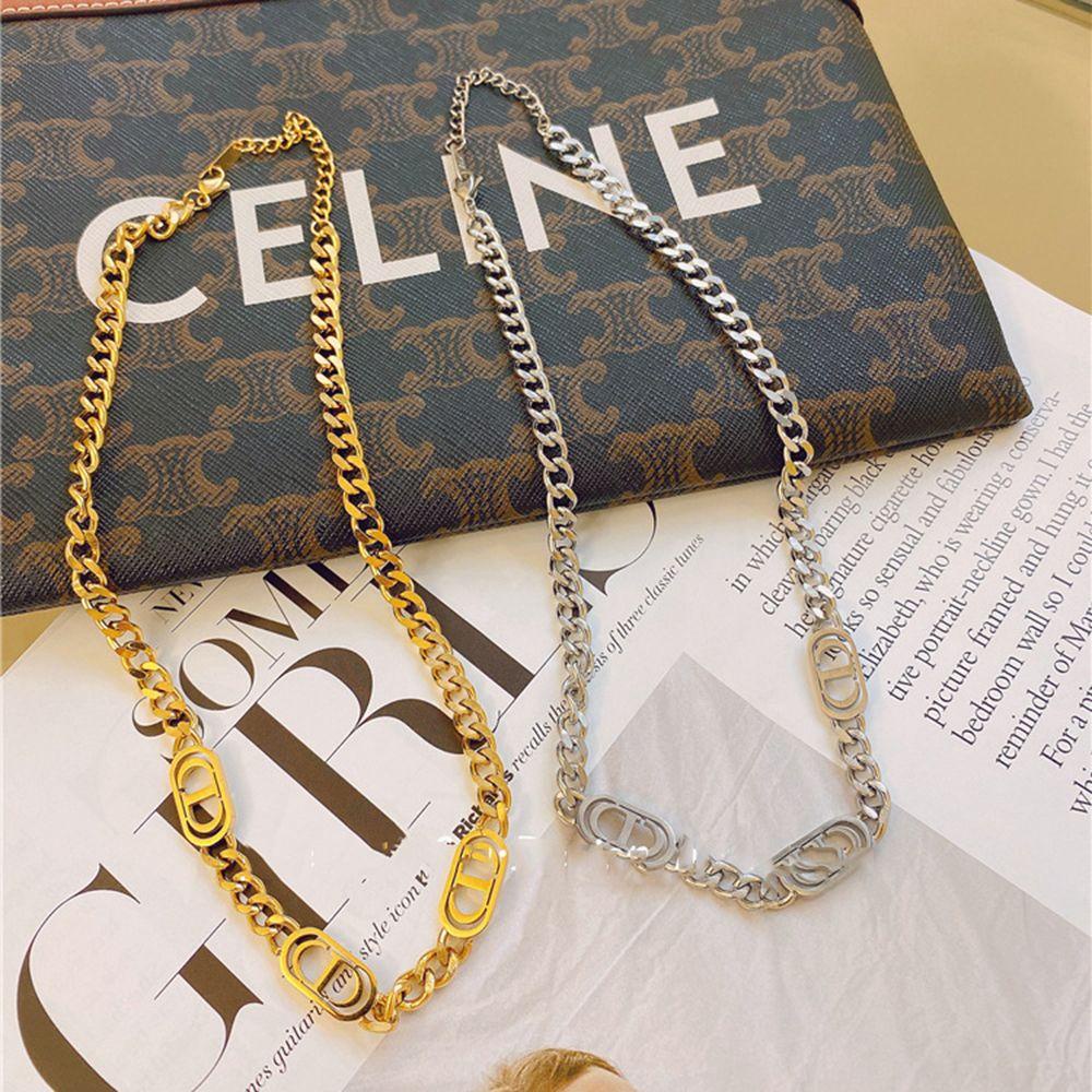Vòng cổ Choker Hai Lớp Chữ D VANES1 Thời Trang Dành Cho Nam Và Nữ