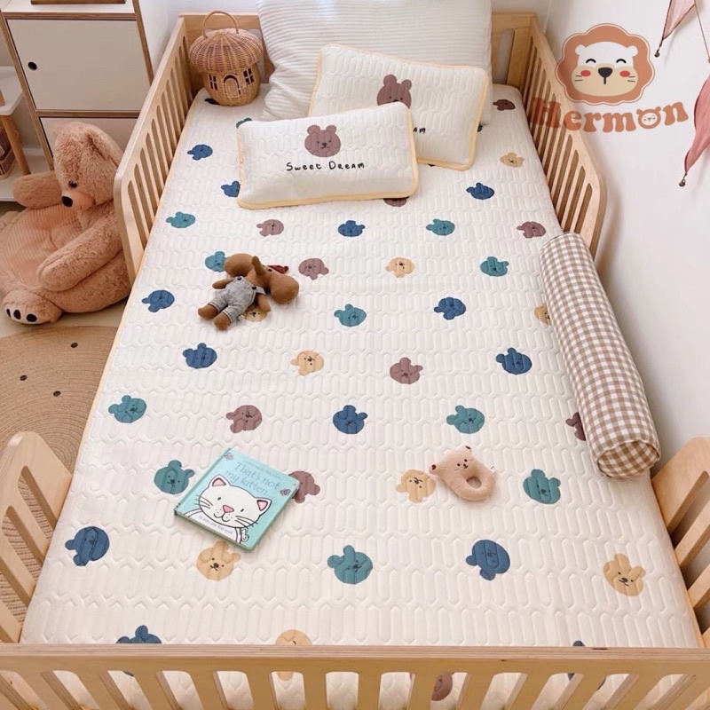 Chiếu điều hoà kèm gối kiểu dáng Hàn Quốc cho bé kt 60x120cm