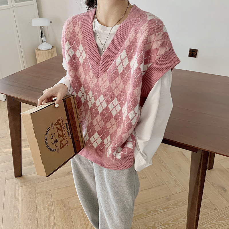 <Ready> Áo Nữ Không Tay Họa Tiết Caro Thời Trang Phong Cách Hàn Quốc | BigBuy360 - bigbuy360.vn