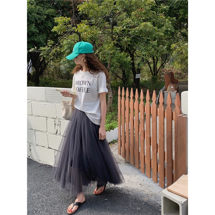 Chân Váy Chữ a Lưng Cao Phối Lưới Thời Trang Cho Nữ 49259