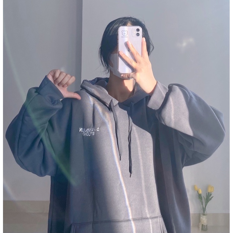 Hoodie D-Yang, Áo Hoodie nam nữ trơn nỉ chần bông,mũ 2 lớp dày dặn