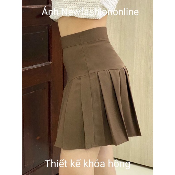 Chân váy xếp ly thiết kế mẫu mới 2022, dáng xòe cạp lưng cao vải tuytsi cao cấp | BigBuy360 - bigbuy360.vn
